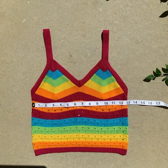 rainbow crotchet tank top🌈✨ - Picture 4 of 5